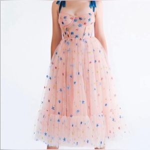 Lirika Matoshi Pink Sky Midi Dress